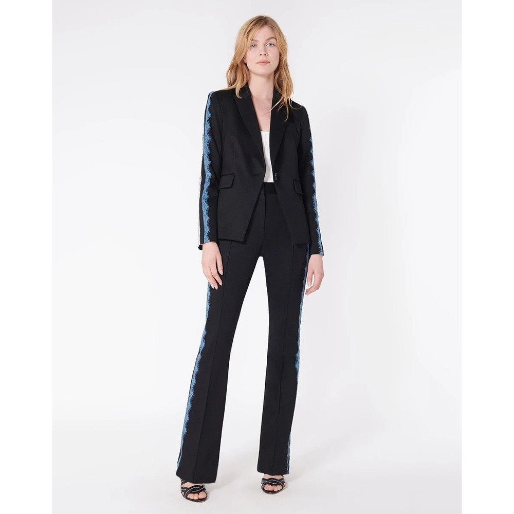Veronica Beard Suit Damari Lace Sleeve Dickey Blazer Jacket and Coyne Pants 2